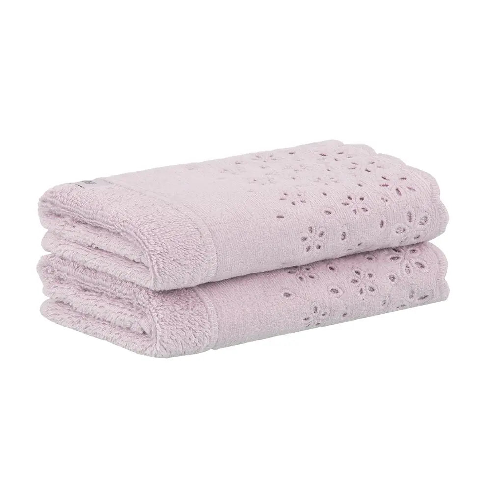 Jogo de Toalhas Crystal Lavabo Rosa 2 peças